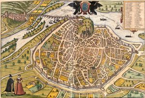 Plan over Avignon, Frankrig (radering af Franz Hogenberg