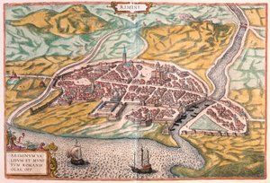 Rimini, Italien (gravering af Franz Hogenberg