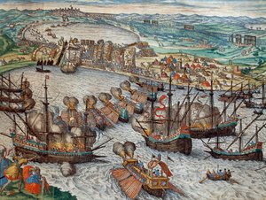 Erobringen af La Goulette og Tunis af Charles V af Franz Hogenberg