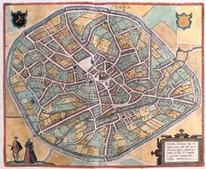 Tienen, Belgien (gravering af Franz Hogenberg