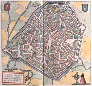 Valenciennes, Frankrig (gravering af Franz Hogenberg