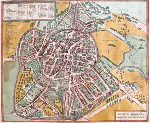 Vicenza, Italien (gravering af Franz Hogenberg