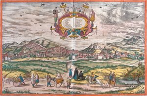 Udsigt over Granada, Spanien (radering
