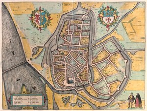 Zutphen, Holland (gravering af Franz Hogenberg