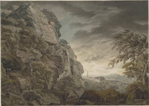 Heroisk landskab i tordenvejret, ca. 1790.