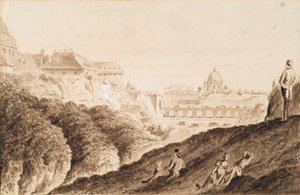 Hofburg med voldgrav, borgport og bro