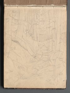 Album med udsigt over Rom og Omegn, Landskabsstudier, side 01a: Romersk Landskab. af Franz Johann Heinrich Nadorp