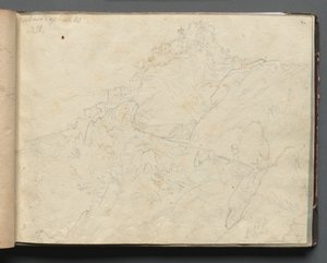 Album med udsigter over Rom og omegn, landskabsstudier, side 04a: "Cervera" af Franz Johann Heinrich Nadorp