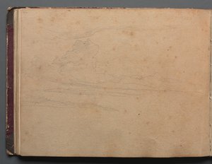 Album med udsigt over Rom og Omegn, Landskabsstudier, side 29b: Landskabsstudie. af Franz Johann Heinrich Nadorp