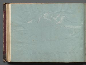 Album med udsigt over Rom og omgivelser, Landskabsstudier, side 36b: Skystudie. af Franz Johann Heinrich Nadorp