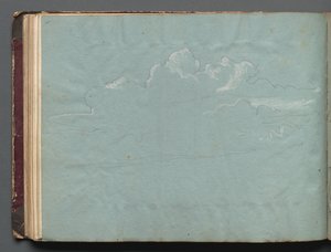 Album med udsigt over Rom og omgivelser, Landskabsstudier, side 36b: Skystudie af Franz Johann Heinrich Nadorp