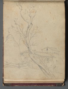 Album med udsigt over Rom og Omegn, Landskabsstudier, side 37b: Romersk Landskab. af Franz Johann Heinrich Nadorp
