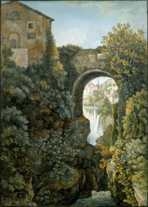 Tivoli, vandlandskaber eller Anienes løb i Tivoli af Franz Kaisermann
