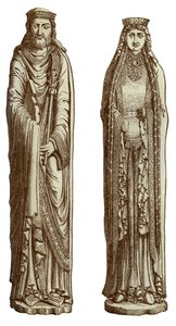 Clovis I og Clotilde hans kone, 1100-tallet, 1870 af Franz Kellerhoven