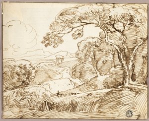 Panoramisk landskab af Franz Kobell