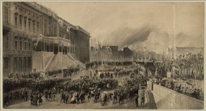Udkast til hyldest for kong Frederik Vilhelm 4. af Franz Krüger