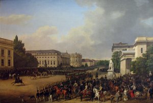 Tysk: Parade på Opernplatz i Berlin Parade på Opernplatz af Franz Krüger