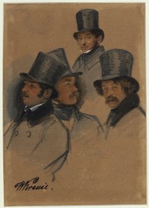 Ludwig Elsholtz, Wilhelm Krause, Karl Friedrich G. Lüderitz, Karl Friedrich Schulz af Franz Krüger