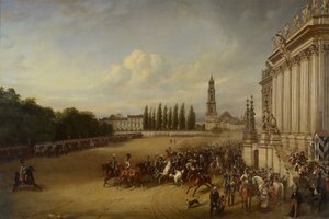 Parade i Potsdam i året 1817 af Franz Krüger