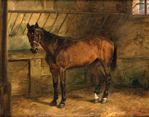 Hest i stalden af Franz Krüger