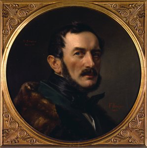 Portræt af arkitekten Albert Dietrich Schadow af Franz Krüger