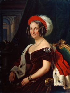 Portræt af dronning Frederica af Hannover, 1778-1841, 1800-tallet.