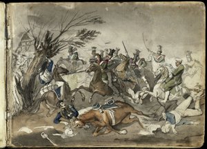 Kampscene af Franz Krüger