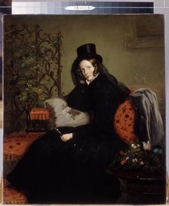 Portræt af kejserinde Alexandra Fedorovna (nee Charlotte af Preussen af Franz Krüger