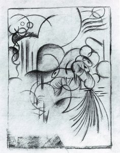 Abstrakt komposition af Franz Marc