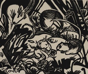 Animal Legend (træsnit) af Franz Marc