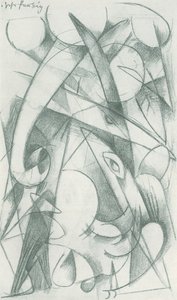 Franz Marc - Skitsebog fra marken - Blad 09 af Franz Marc