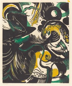Genesis II (Skabelsehistorie II) af Franz Marc
