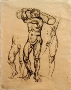 Træbjælker af Franz Marc