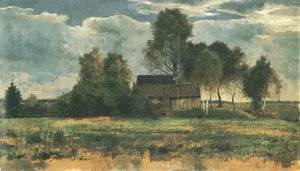 Mosehytter i Dachau-mosen af Franz Marc
