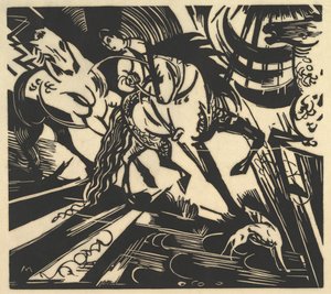 Rideskolen, 1913. af Franz Marc