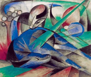 Drømmende hest af Franz Marc
