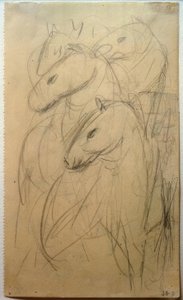 De blå hestes tårn af Franz Marc