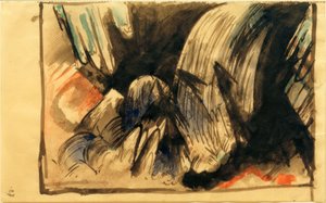 Vandfald i bjergene af Franz Marc