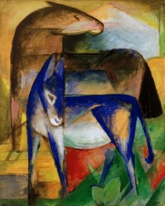 To blå æsler af Franz Marc