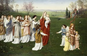 A May Procession (olie på lærred) af Franz Muller