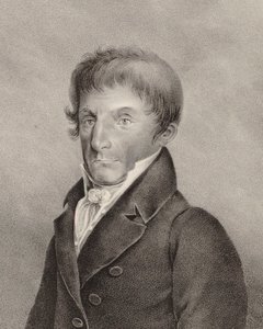 Portræt af komponisten Antonio Salieri 1750-1825, ca 1835. af Franz Oehme