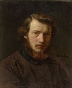 Selvportræt i en alder af 24, 1858. af Franz Otto Scholderer