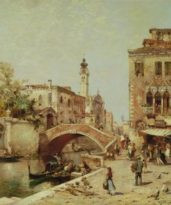 Santa Catarina-kanalen, Venedig af Franz Richard Unterberger