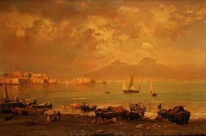Napoli-bugten af Franz Richard Unterberger