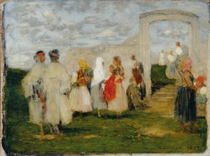 Går i kirke i Lundenburg af Franz Rumpler