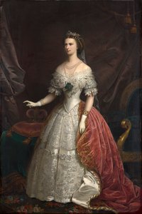 Portræt af Elisabeth af Bayern, 1869. af Franz Russ the Younger