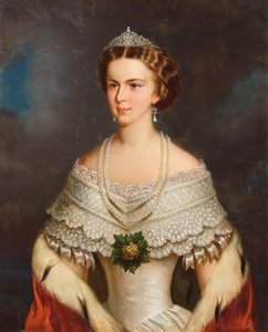 Portræt af Elisabeth af Bayern, 1854.