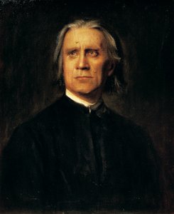 Portræt af den ungarske komponist og pianist Franz Liszt (Doborjan af Franz Seraph von Lenbach