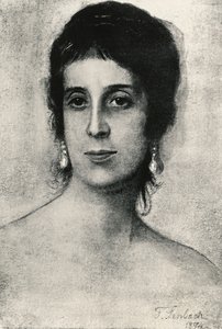 Portræt af Laura Acton (Napoli af Franz Seraph von Lenbach