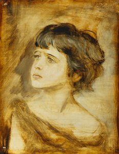 Hovedet af en pige, 1879 af Franz Seraph von Lenbach